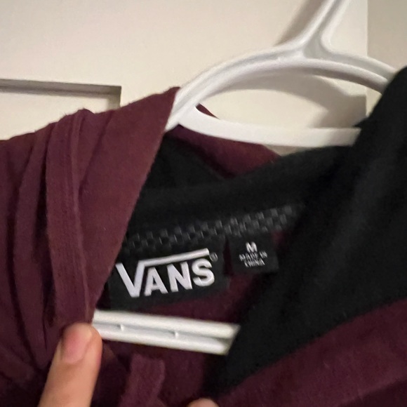 Vans off the wall burgundy hoodie - Picture 3 of 3